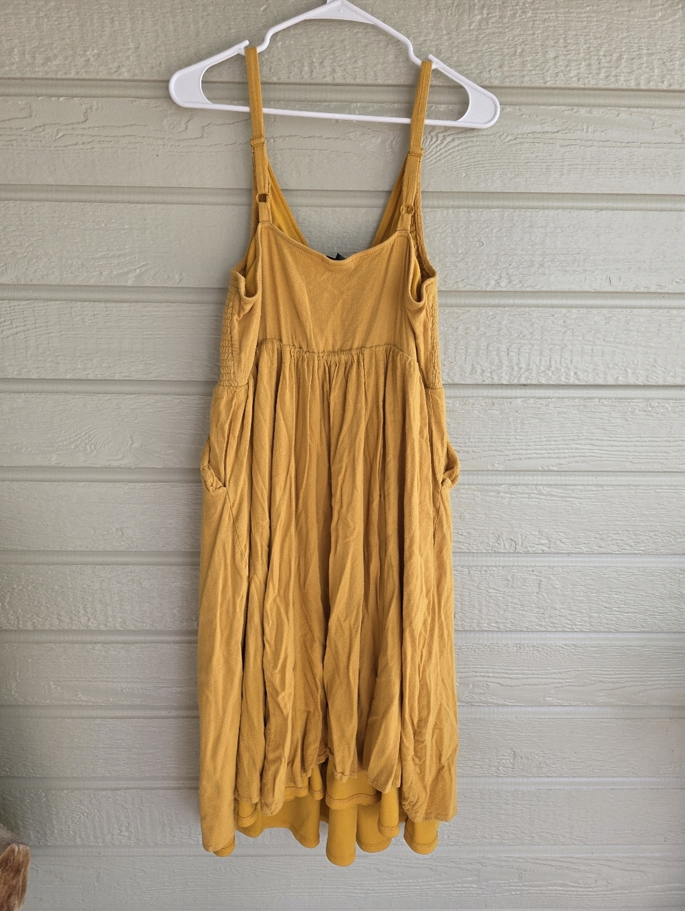 torrid Mustard Yellow Smocked V-Neck Midi Dress - Picture 7 of 7
